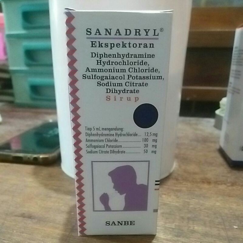 sanadryl expectorant sirup