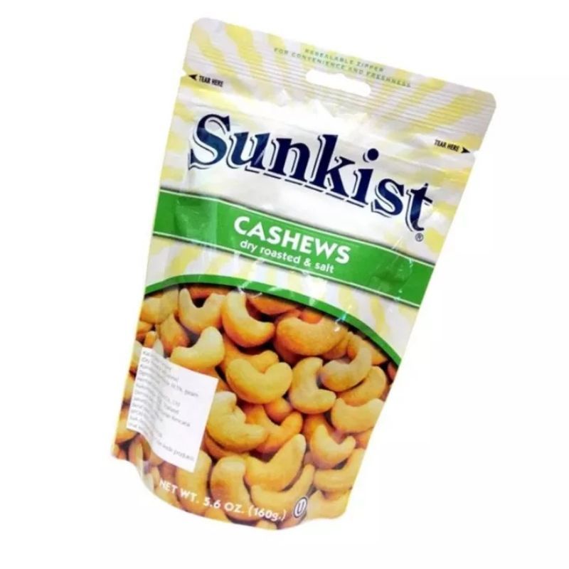 

Sunkist cashews dry roasted and salt