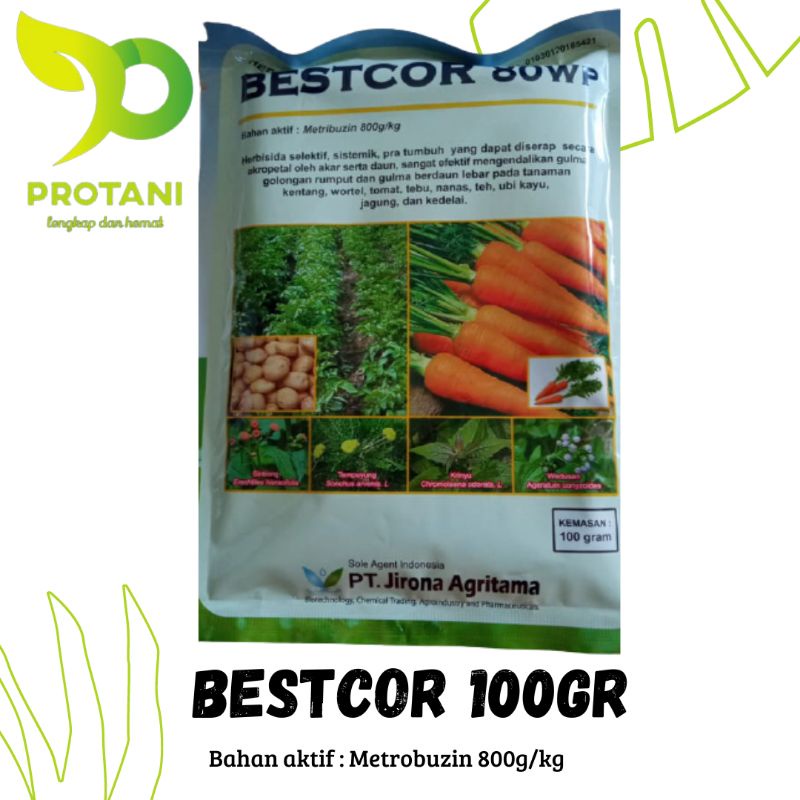 Herbisida Selektif  Wortel- BESTCOR 80WP ukuran 100gr