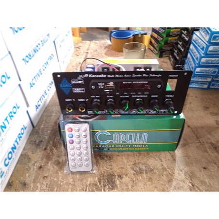 Kit aktif speaker stereo karaoke usb mp3 echo subwoofer