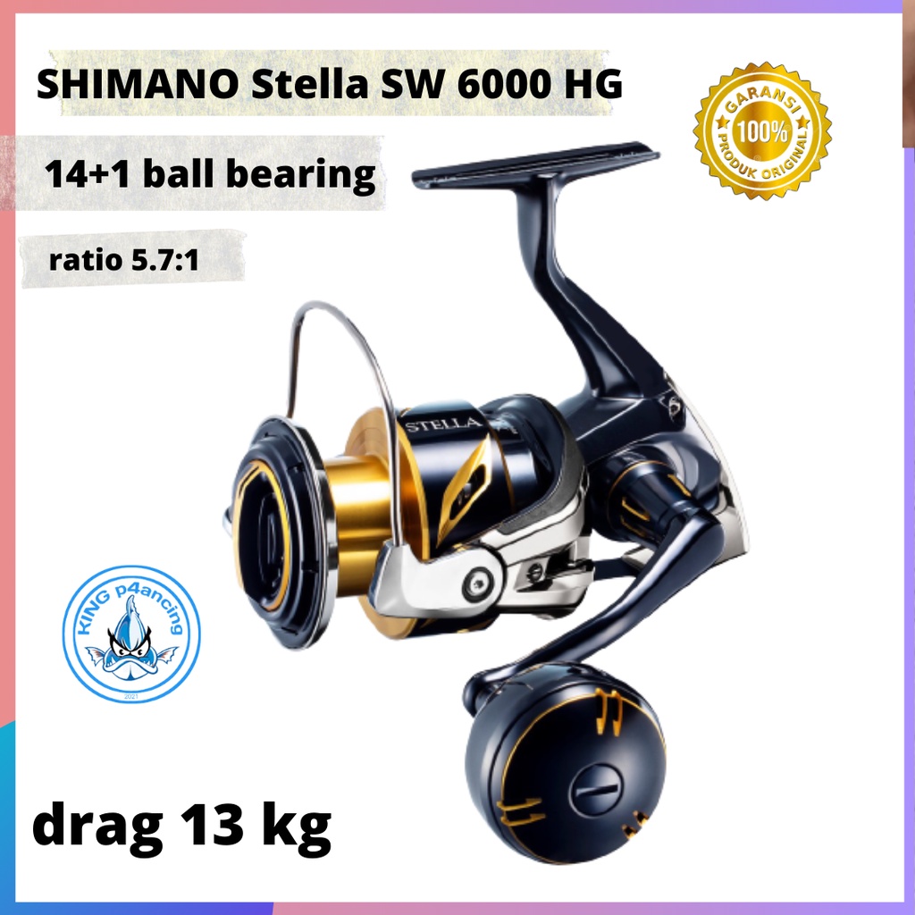 SHIMANO Stella SW 6000 HG Reel Pancing  Spining Original Garansi Resmi