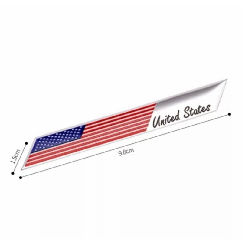 Stiker Emblem Mobil Bendera AMERIKA SERIKAT UNITED STATES Bahan Aluminium