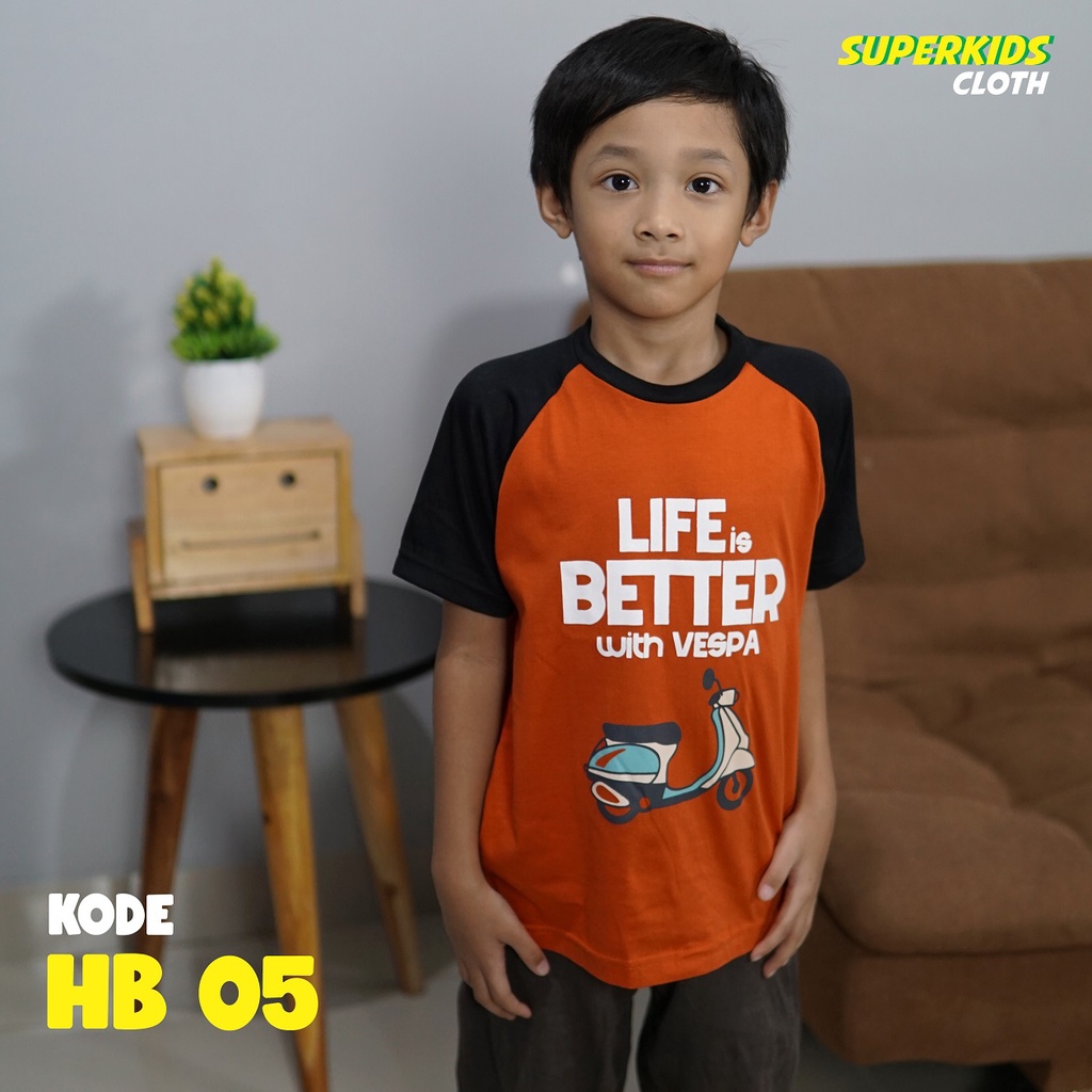 BAJU ANAK LAKI LAKI 1 - 11 TAHUN MURAH BUKAN SUPERHERO KAOS ANAK LAKI LAKI / PAKAIAN ANAK LAKI LENGAN PENDEK RAGLAN BRAND SUPERKIDSCLOTH