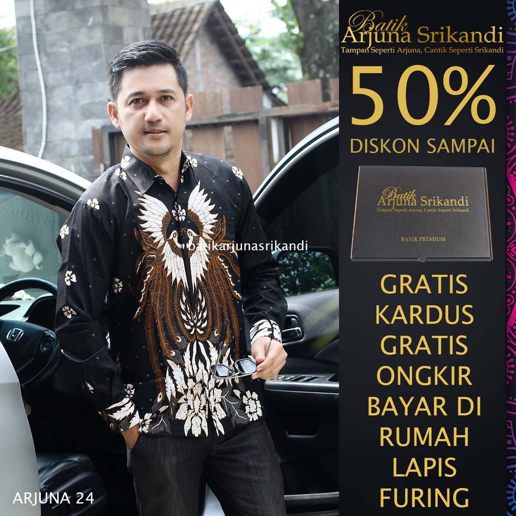 Kemaja Batik Pria Lengan Panjang Baju Hem Atasan Pria Hem Pria Hem Pria Lengan Panjang Kemeja Pria L