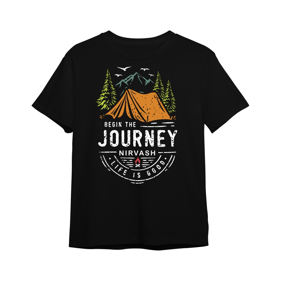 Nirvash Kaos Baju Distro Pria Black Combad 24 S Fit Size M L XL Motif Journey