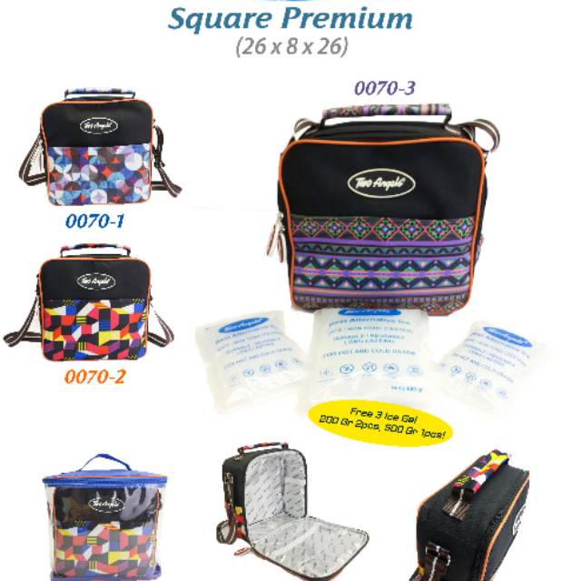 TAS ASI MURAH  Cooler Bag Square . Tas Penyimpanan Asi S1