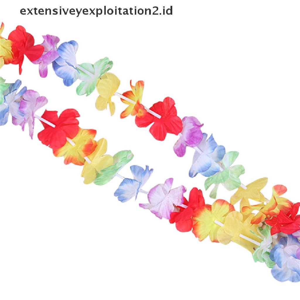 10 Pcs Hawaii Leis Garland Kalung Bunga Leis Pesta Pantai Fancy