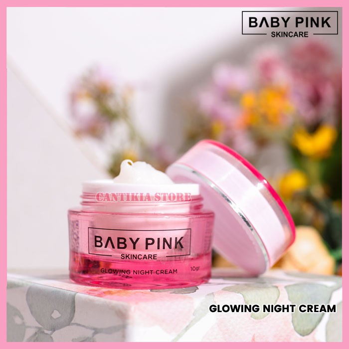 GLOWING SKINCARE NIGHT CREAM | BABY PINK SKINCARE WAJAH GLOWING