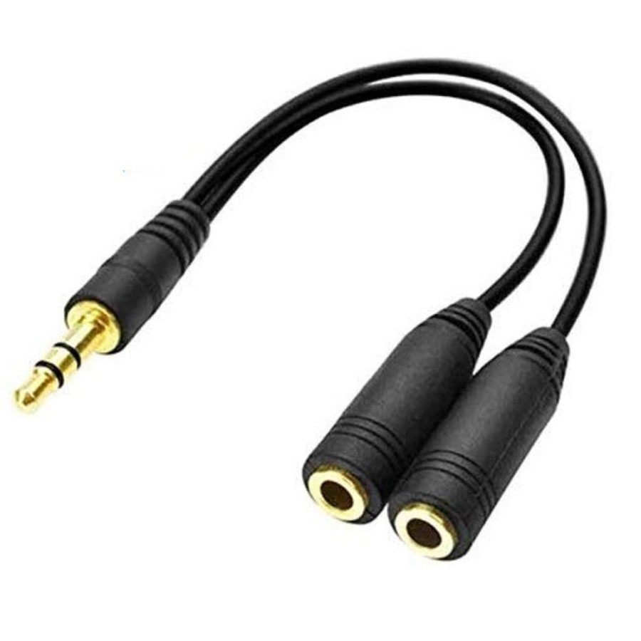 Audio Splitter 1 Input 2 Output Share Music For 2 Headset Jack 3.5mm