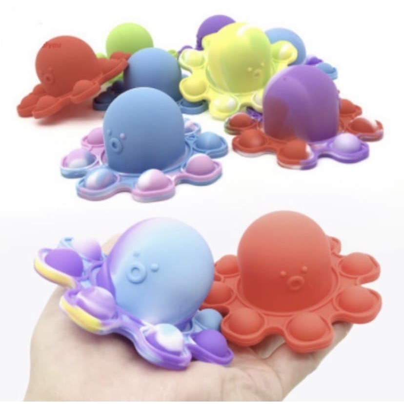 Boneka Gurita Bolak Balik Reversible Octopus Cumi Cumi Pop It Tiktok Change Face Mainan Anak Fidget