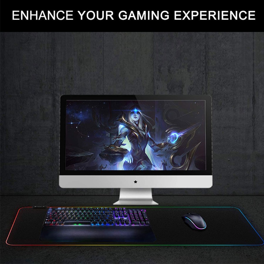 TaffGO Gaming Mouse Pad Illuminated LED RGB 800x300mm - RGB-04