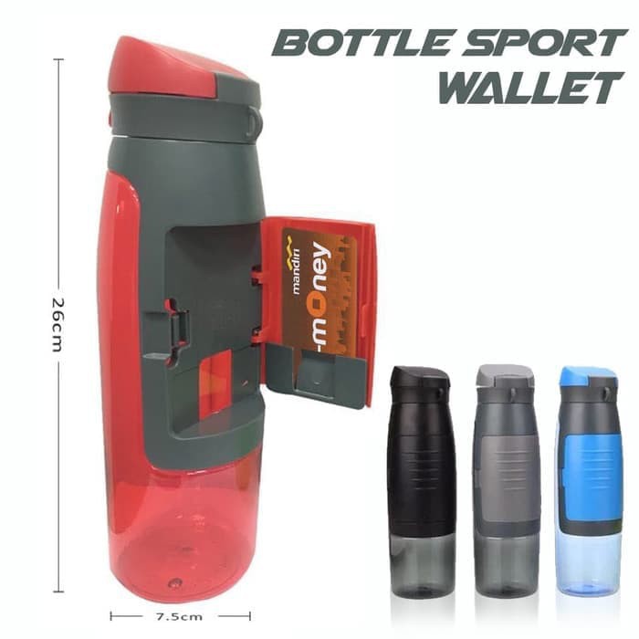 

Promo MIAO BOTTLE SPORT WALLET Botol minum dompet tumbler sport wallet 750ML