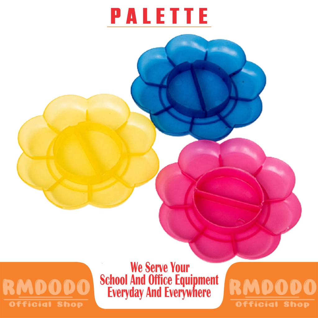 

Rmdodo Palet / Pallete / Palette Tempat Cat / Palet Lukis Plastik 12cm 10sel / Pallete Lukis / Palet Piring Tatakan Cat Air Lukis