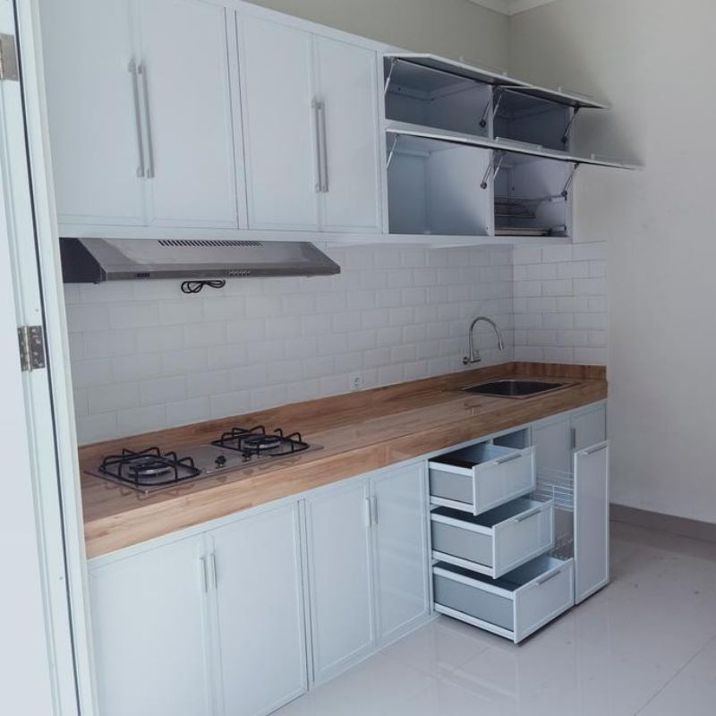 KITCHEN SET murah aluminium - custom KITCHEN SET ALUMINIUM minimalis modern - lemari gantung alumunium - lemari dapur aluminium