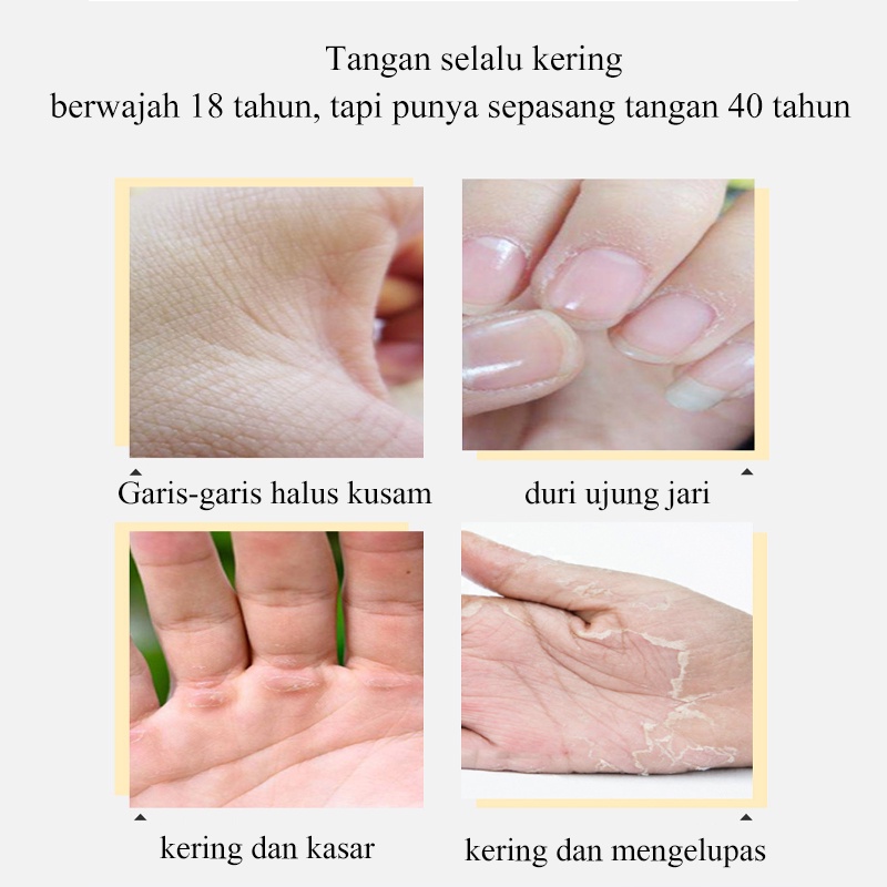 Krim Tangan Anti Penuaan 200g Pemutih tangan dan kaki Krim tangan Cream pemutih tangan dan kaki Melembabkan Kulit TanganKaki Kering Kasar Dan Tumit Pecah Perawatan Tangan Pemutih