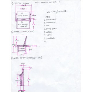  Meja belajar Lipat Whiteboard  FN131 Shopee Indonesia