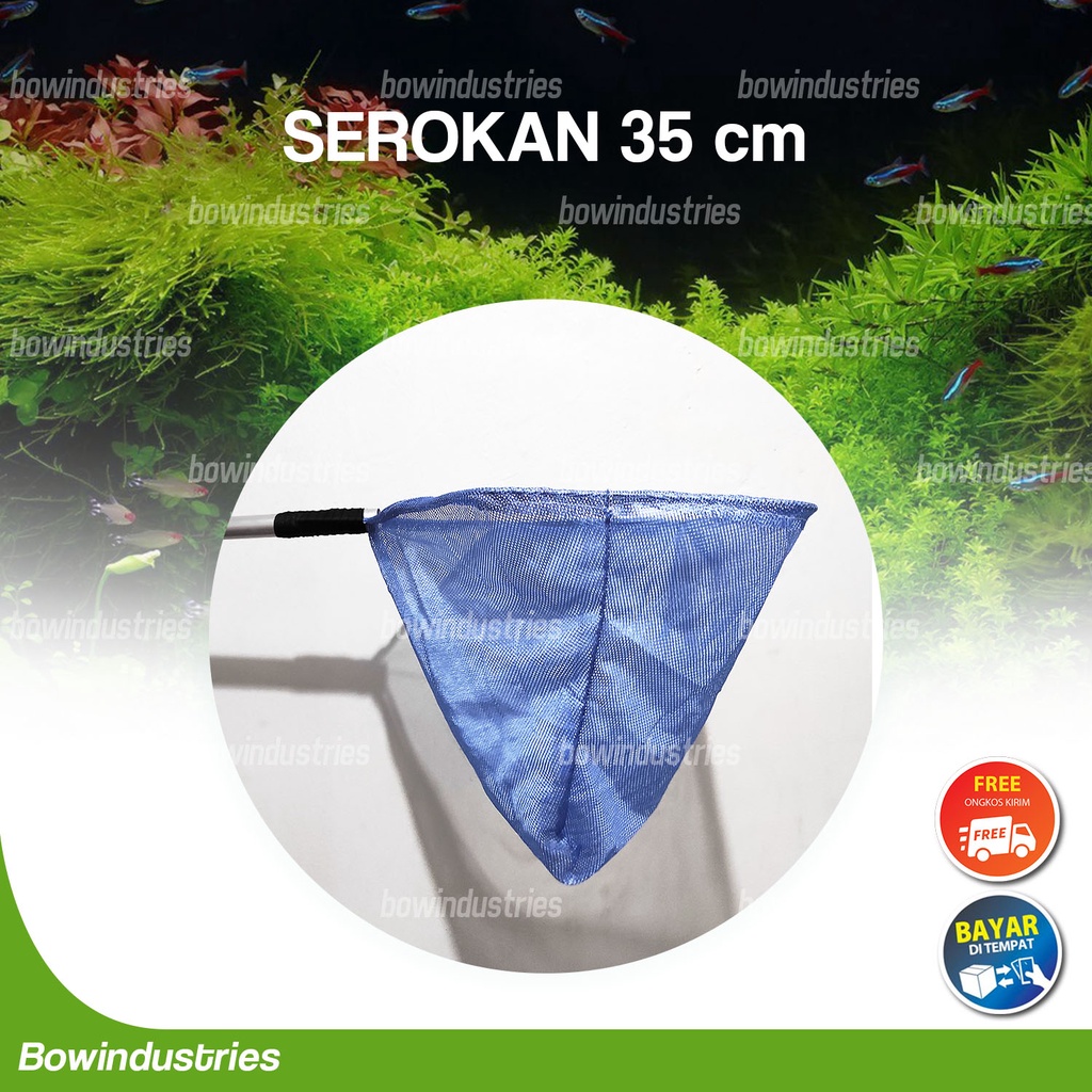 Saringan Serokan SESER Jaring Ikan Hias Koi KOI NILA LELE MAS Besar Ukuran 35 Cm BPD