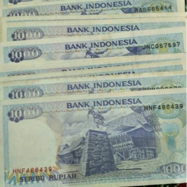 Uang Kuno Asli Rp. 1000,- tahun 1992 Lompat Batu.