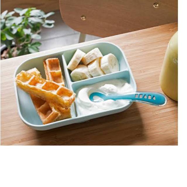 Beaba - Divided Suction Plate &amp; Spoon