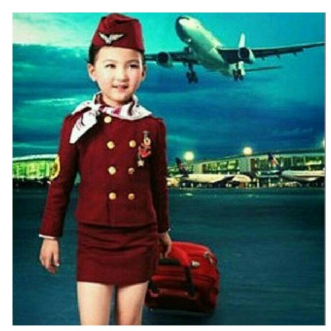 kostum seragam profesi pramugari anak perempuan