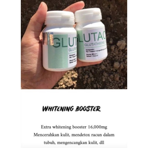 Glutacid Ori 100% Whitening Booster 16.000mg - Obat Pemutih Badan