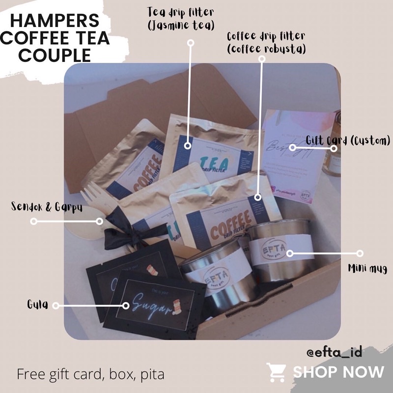 

hampers single/couple/2 set hadiah wedding/birthday/anniv free gift card.