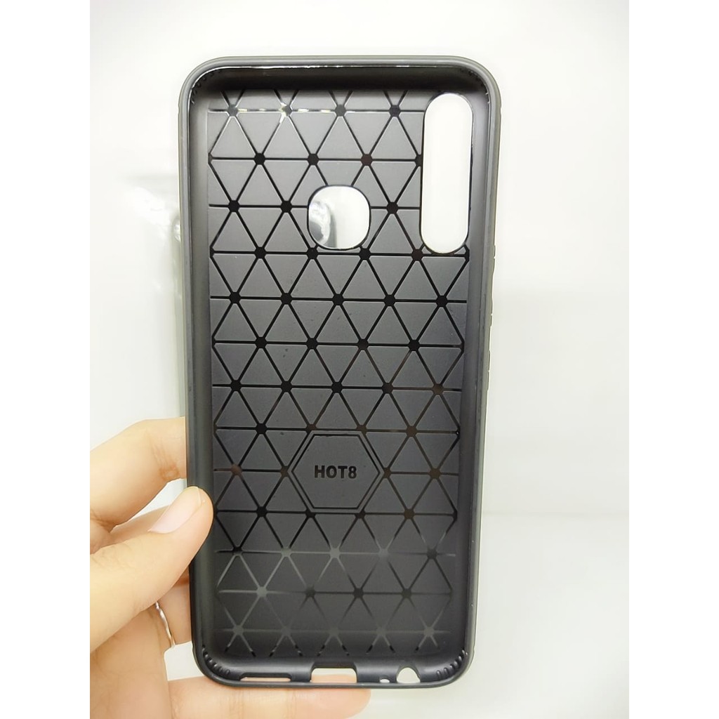 Case Slim Fit Carbon Infinix Hot 8 X650 6.52 inchi Softshell Fiber Multi Carbon