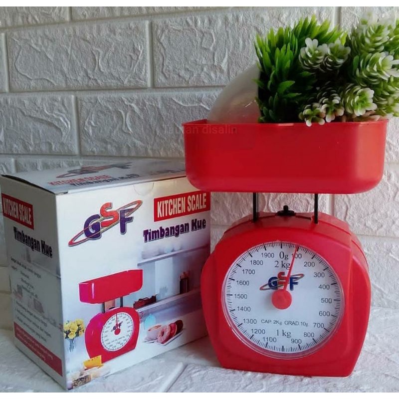 Jual Timbangan Kue Gsf Analog Kitchen Scale Gsf Timbangan Murah Analog Merah Timbangan Merah