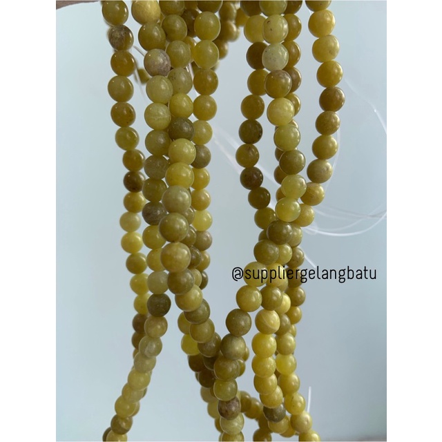 Batu alam YELLOW APUNG DOFF 6mm KUNING kalimantan aksesoris ekslusif