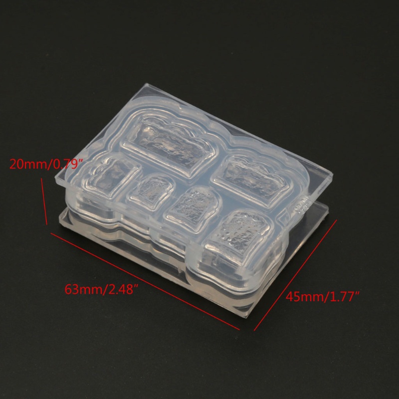 SIY  3D Mini French Toast Epoxy Resin Mold Bread Simulation Food Play Silicone Mold