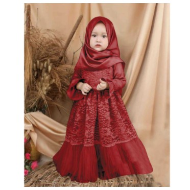 Diskon Gamis Anak perempuan gamis NANDIA kids GAMIS ANAK PEREMPUAN 3-5TAHUN