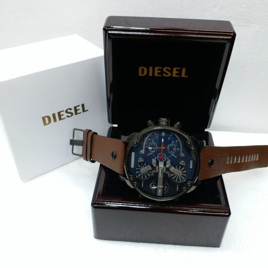 Cash Back Jam Tangan Diesel Four Time Brown Leather Garansi 1th