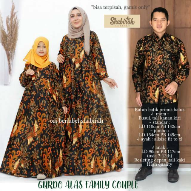 GAMIS BATIK SUPER JUMBO COUPLE FAMILY