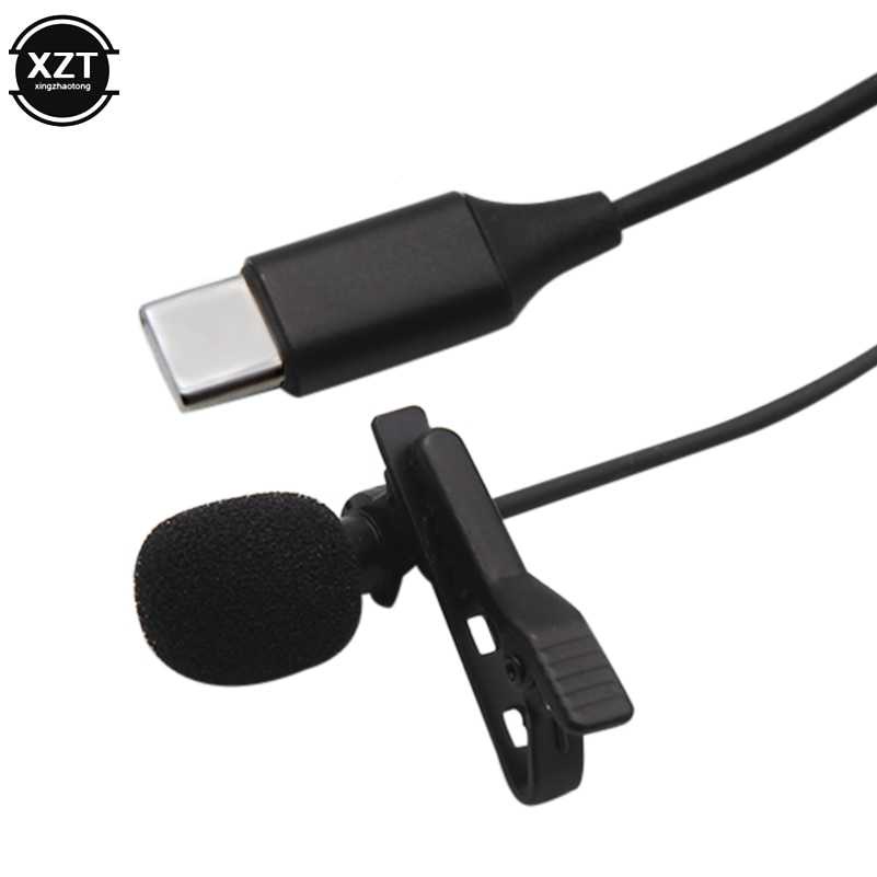 Microphone Clip-on USB Type C for Smartphone / Microphone Clip On Condenser Karaoke Hp / Mic Microphone Kabel Type C / Mikrofon Karaoke Youtuber Facebook Live Vlog Interview Stereo Noise Cancelling / Mikrofon Klip On Splitter Terbaik Murah Original