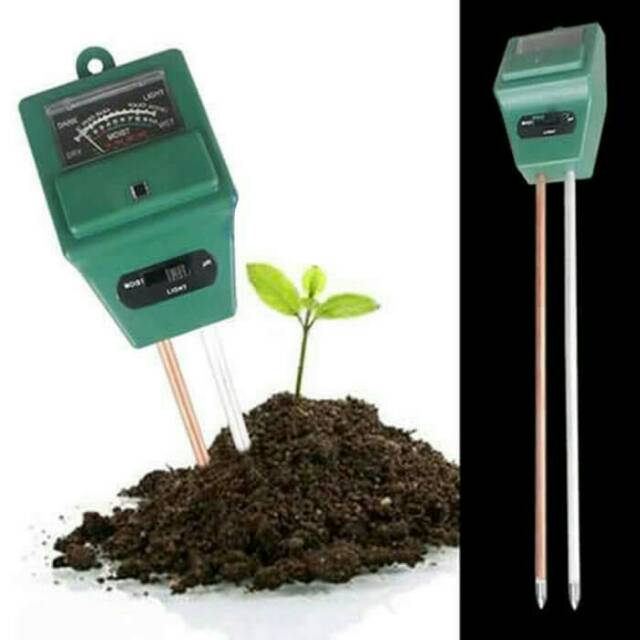 3in1 Soil Teater Meter Tanah PH Water Moisture Light Keasaman