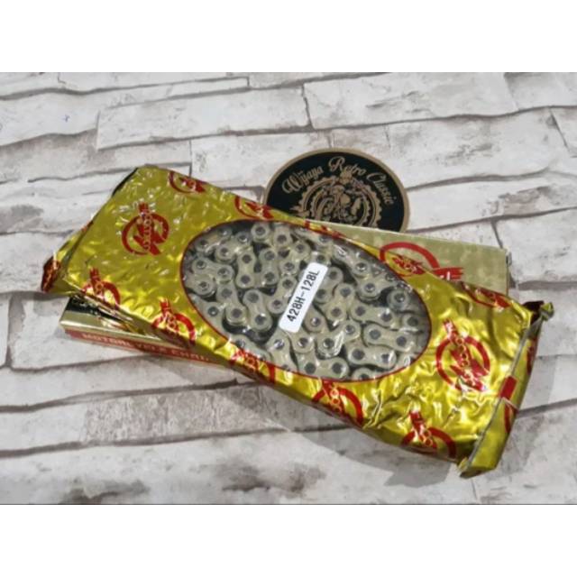 Rantai Rante Wilwood 428H 128L 428 H 128 L Emas Gold Tebal