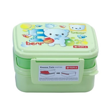 Kotak Makan Enzona Twin Lunch Box SB-34 Lion Star