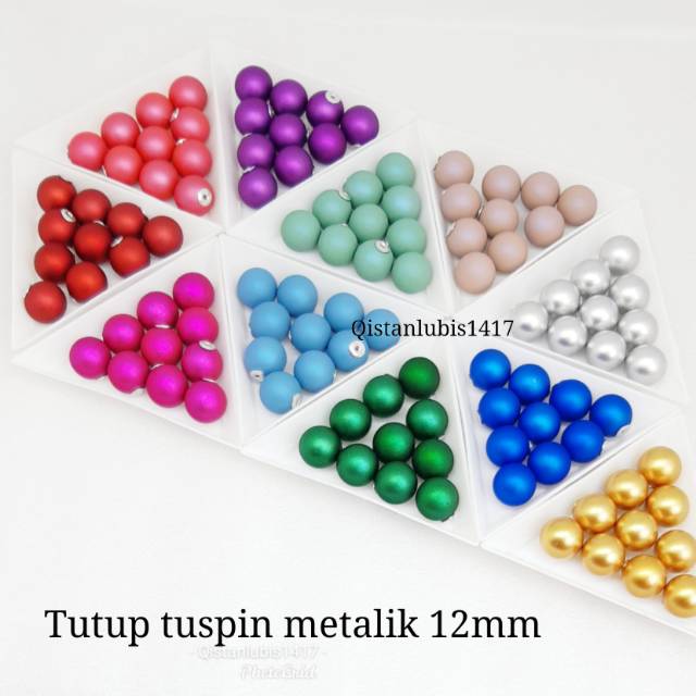 Tutup tuspin metalik 12pcs