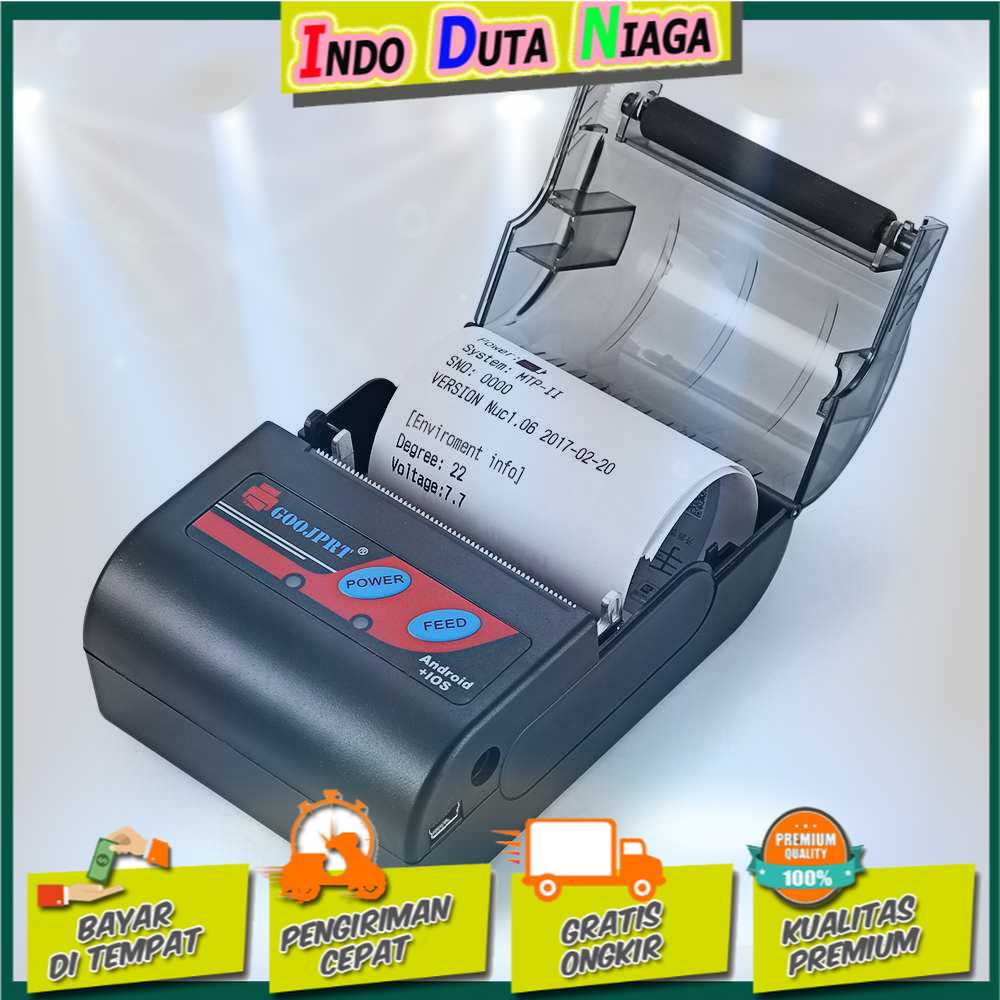 IDN TECH - GOOJPRT POS Bluetooth Thermal Receipt Printer 58mm - MTP-II