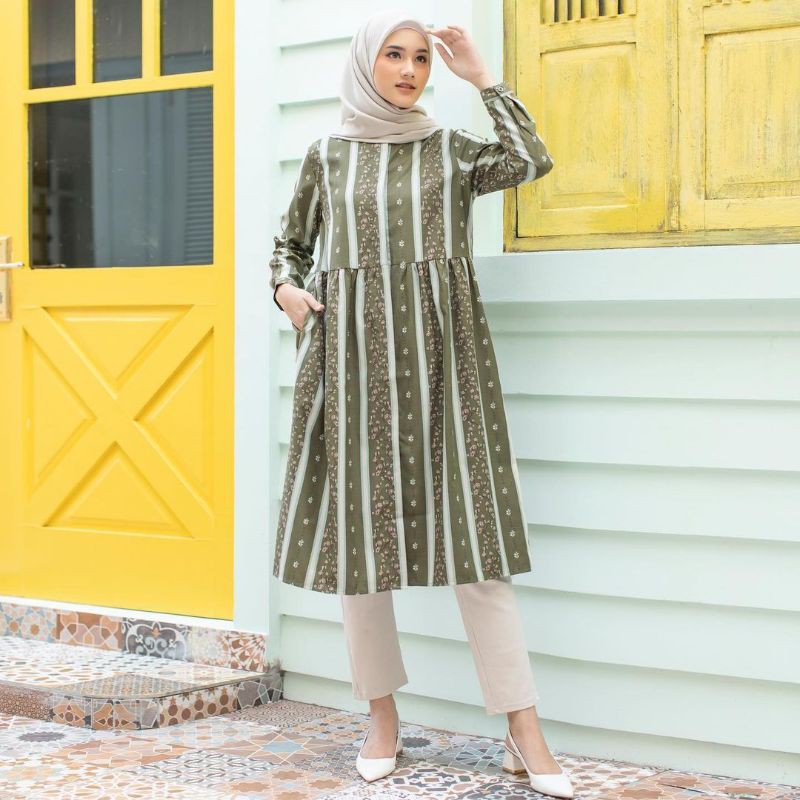 CALLA TUNIK HL/CALLA TUNIK HEAVENLIGHTS OLIVE S