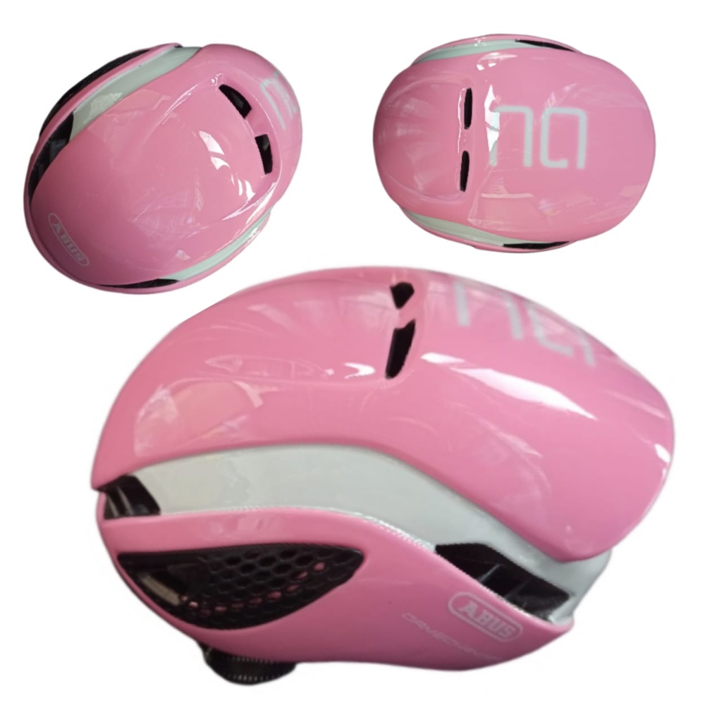 ABUS replica Aero Helmet GameChanger helm road bike - PINK WHITE