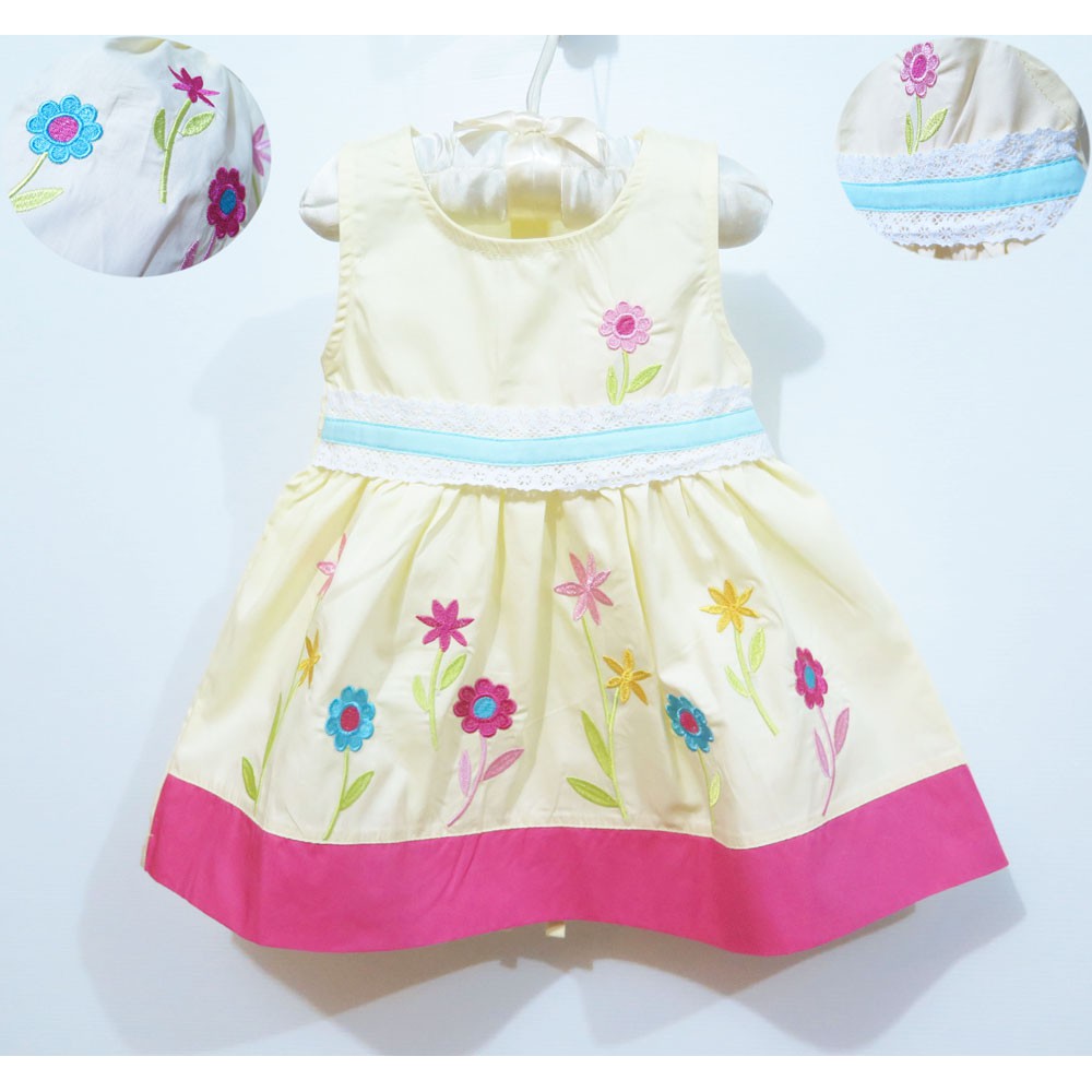 BC 1134 - Ross Yellow. Baju katun bayi anak cewe import kuning. yellow