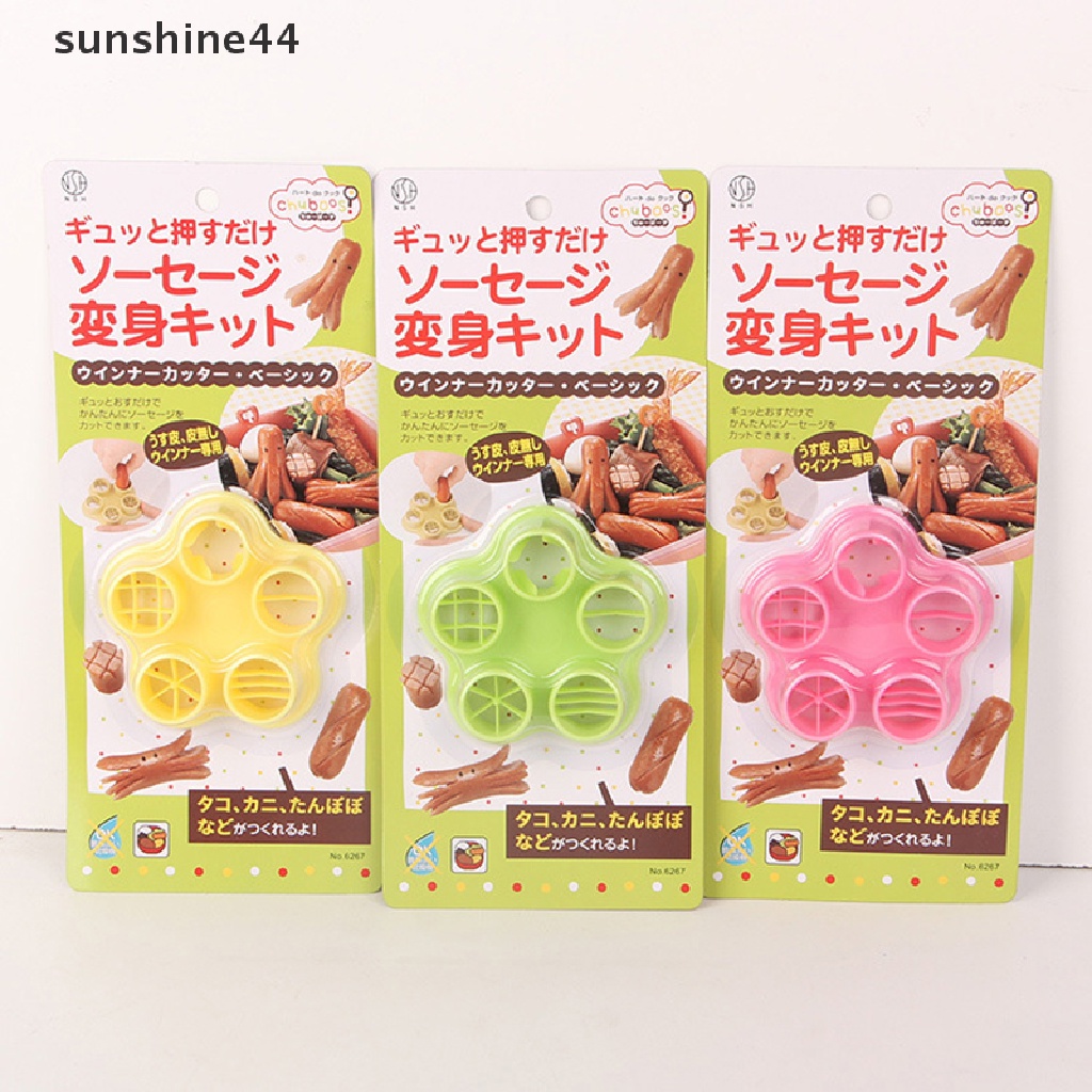 Sunshine 5 In 1 Cetakan Pemotong Sosis / Hot Dog / Hamburger DIY