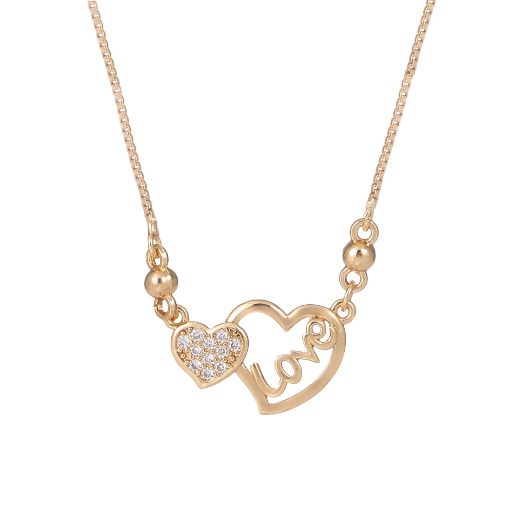 ✨D.G.C ✅Kalung Titanium Wanita Anti Karat Cinta Love Liontin Fashion Kalung Nama Aksesoris Cewek Korean Style Perhiasan D044