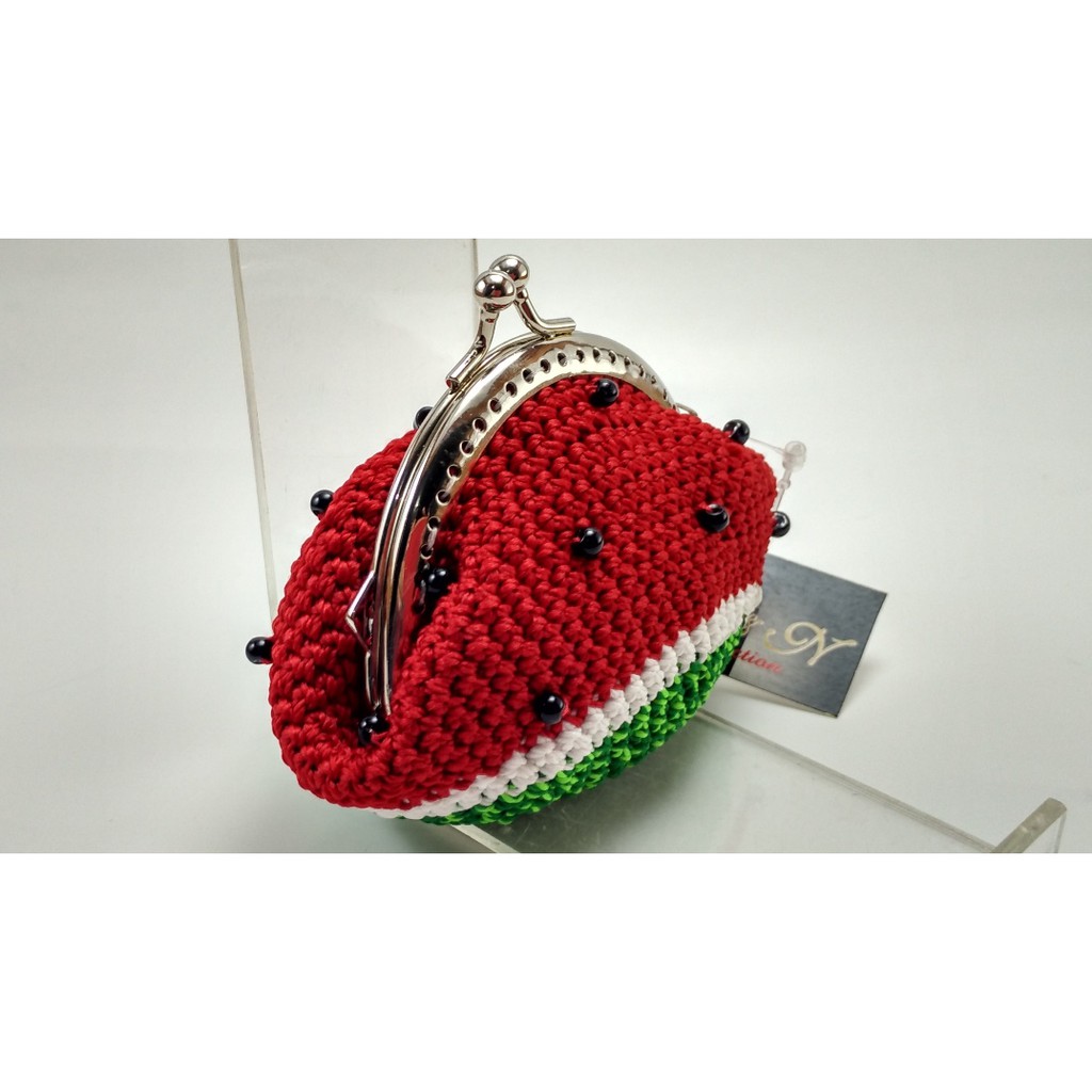 N&N Collection Dompet Rajut Koin 8 Cm - Semangka Merah