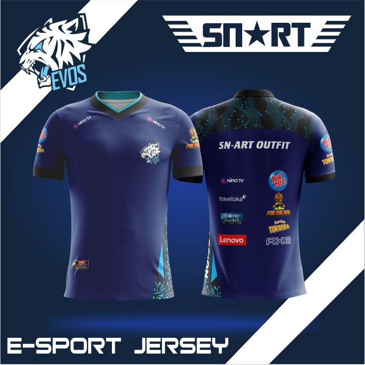 New Design Baju Tshirt Jersey Evos Esport Terbaru 2021 Jersey Gaming Evos Mobile Legends Custom Printing Fullprint Free Custom Nick Name Lazada Indonesia