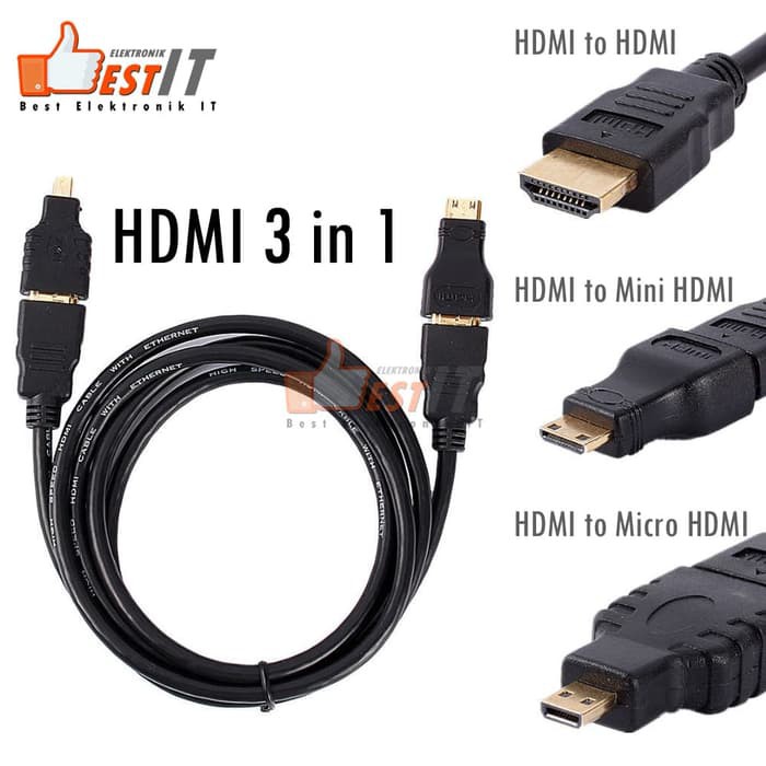 HDMI KABEL HDMI 3 IN 1 M-TECH