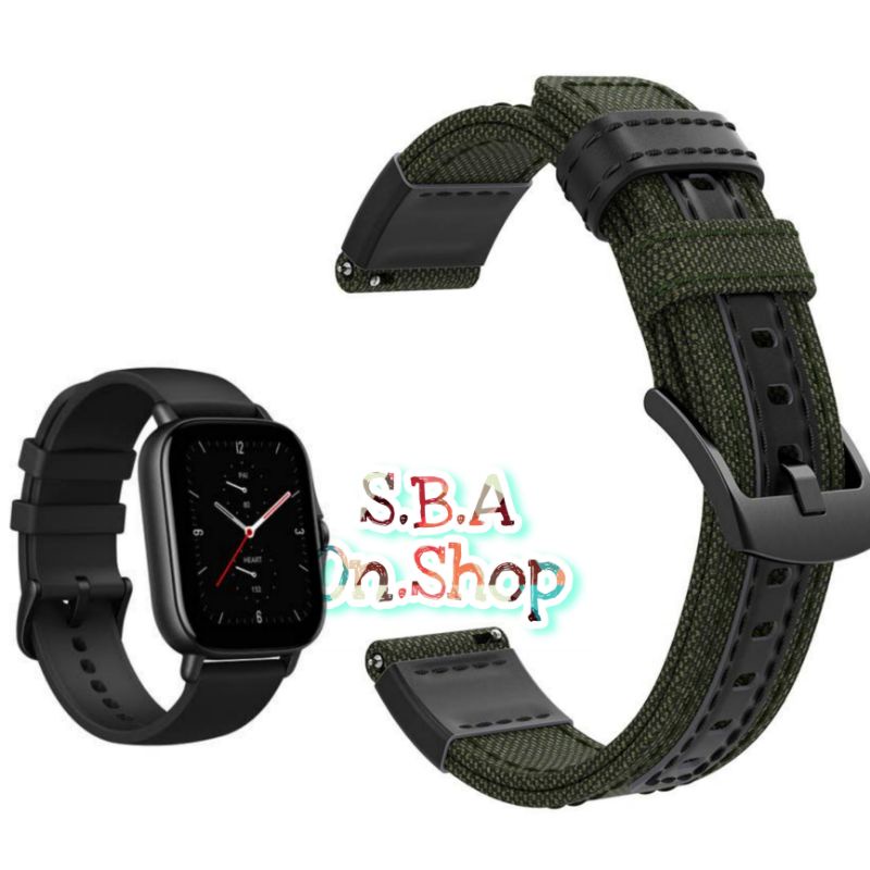 Strap Nylon Nilon Woven Sport Watch Band Tali Jam Tangan Huami Amazfit GTS 2 2e Mini U Pro E Acc Sma