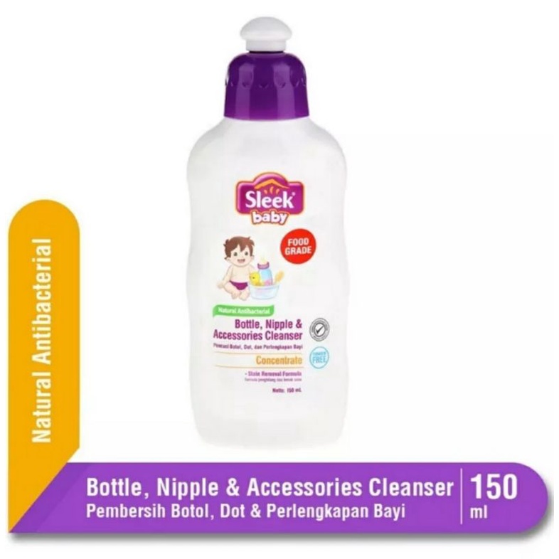 Sleek Baby Bottle Cleanser 150ml Travel Bottle Cleanser Food Grade Pencuci Buah dan Sayur 150 ml / Sabun Pencuci Botol Minum Tumbler Foodgrade