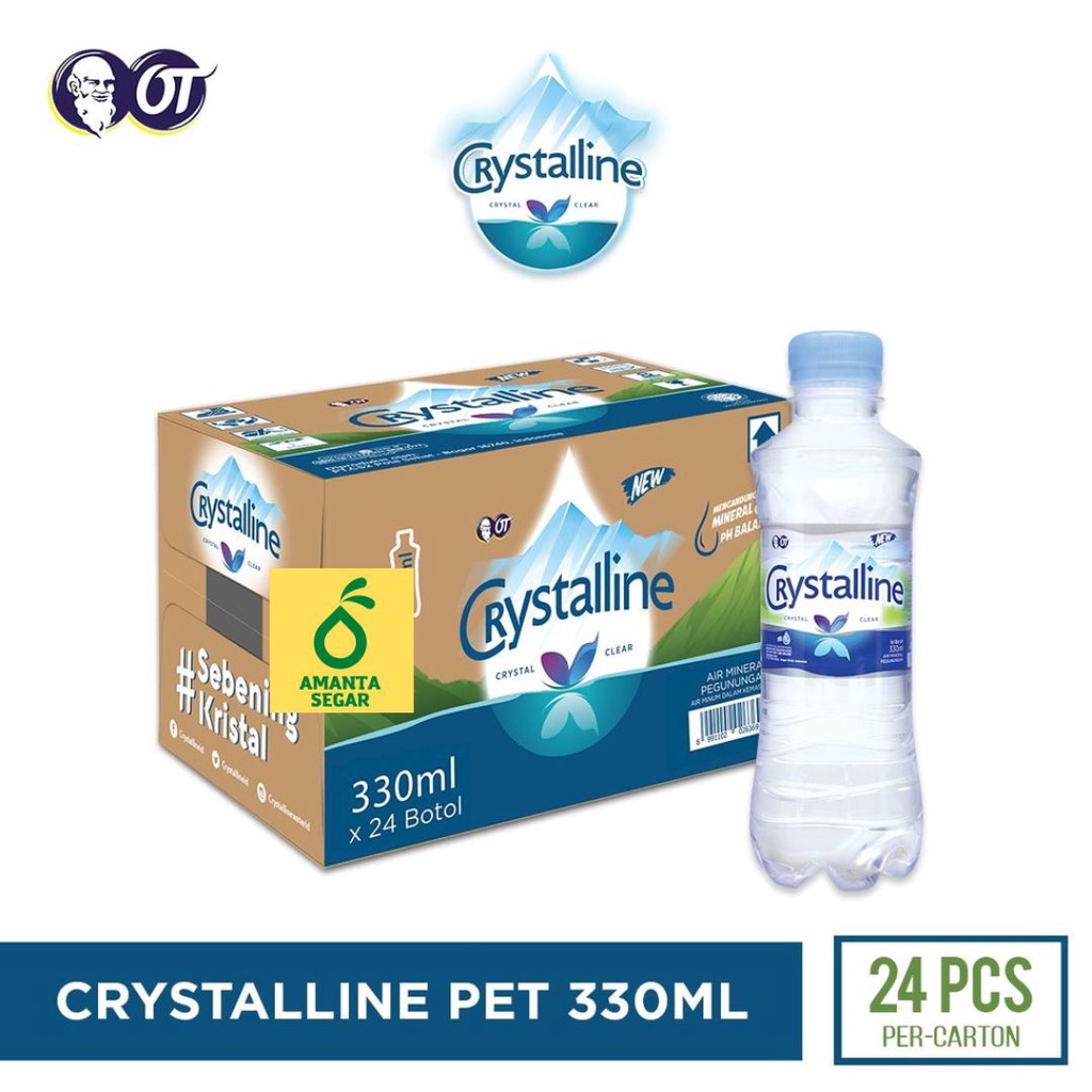 

Crystalline Cristalin Cristalline Crystallin Crystaline Crystalline Air Mineral 330ml x 24 Botol Air Minum 1 Karton Amanta Segar